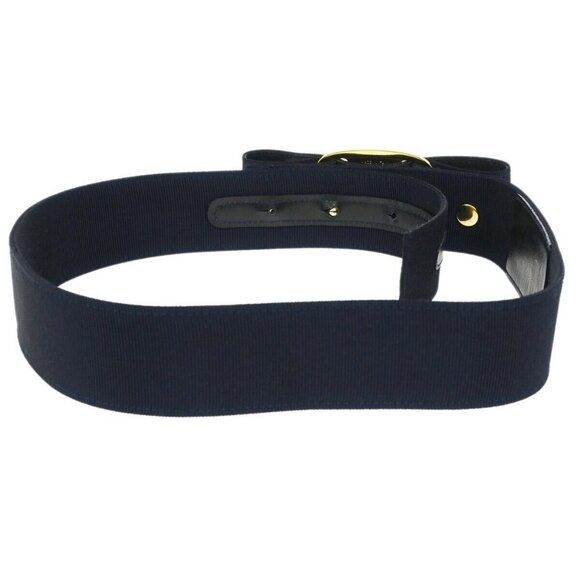 Salvatore Ferragamo Navy Canvas Belt #S 8046 Small Good 153866 main image 4